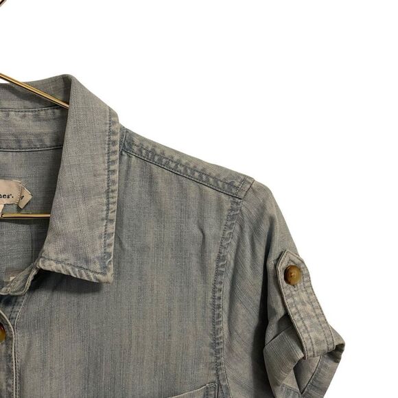 Vinyard Vines Chambray Pocket Short Sleeve Dress Size 4 NWT - Picture 2 of 8